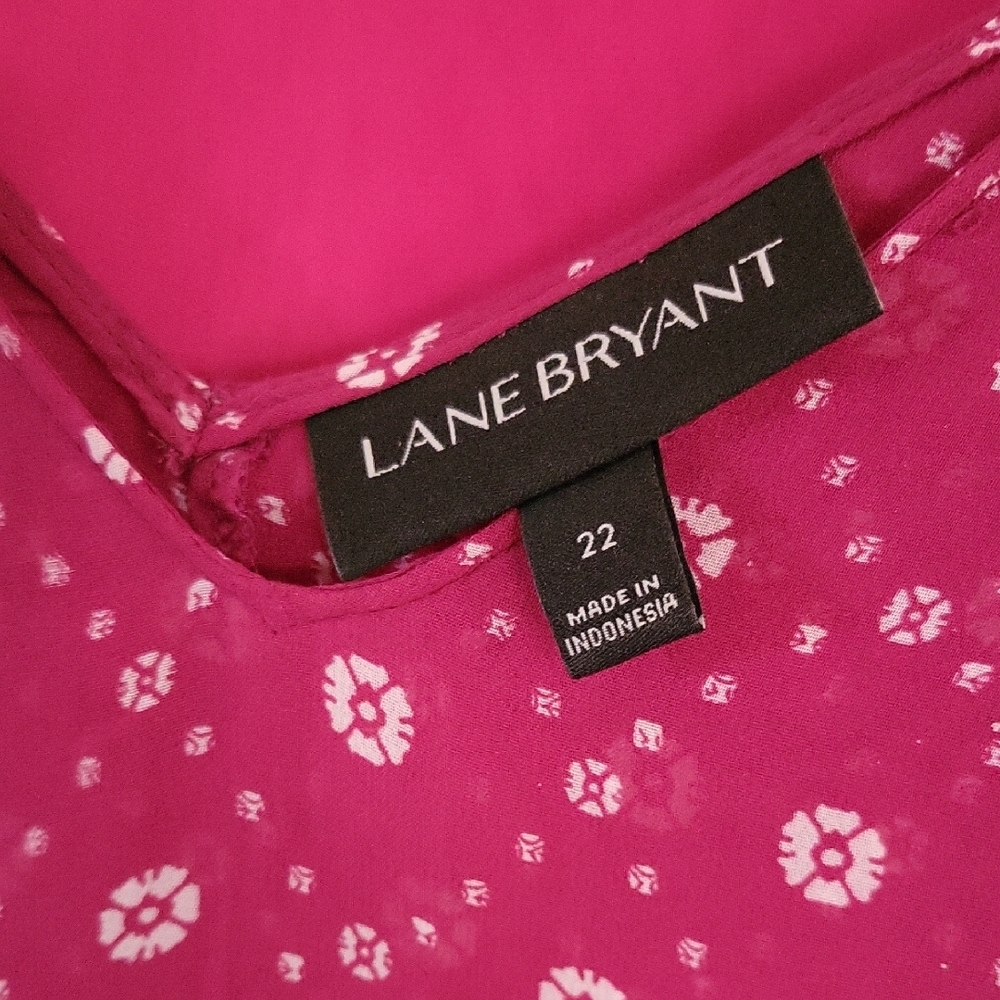 2 Pink Double Layer Chiffon Tops Sz 22 - Picture 2 of 7